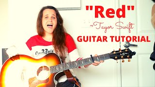 RedTaylor SwiftGuitar TutorialPicking amp Strumming [upl. by Lentha356]