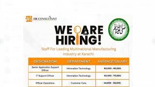 wi hr consultant jobs in karachi pakistan [upl. by Udella]