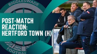 POSTMATCH REACTION Biggleswade FC 10 Hertford Town  231124 [upl. by Bard]