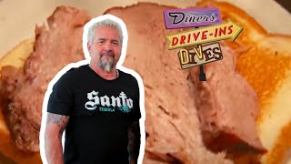 Guy Fieri Eats LEGIT Roast Pork at FamilyRun Cafe  Diners DriveIns and Dives  Food Network [upl. by Gerk585]