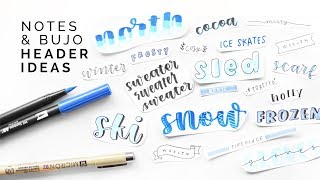 title lettering ideas 💙 with step by step tutorials [upl. by Basilio52]