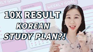 How to Learn Korean Fast with a Study Plan Set 2024 Study Goals and Habits  See Results [upl. by Buckden]