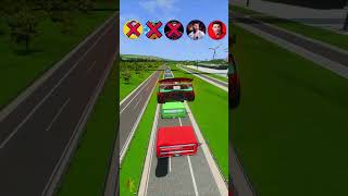 🚘CR7 vs Messi vs Scooby Doo vs Neymar Lucky😎beamngdrive simulator shorts ronaldo footballplayer [upl. by Aiuhsoj]