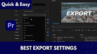 Best Export Setting in Adobe Premiere [upl. by Ydnahs]