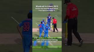 True Sportsmanship 🏏 cricket mankad mankading sachin virendarsehwag cricketshorts ashwin [upl. by Pardner]