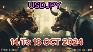 USDJPY 14 TO 18 OCT 2024 American Weekly Technical Fundamental Forex Forecast Free tme Signals [upl. by Anpas]