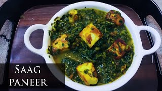 Saag paneer recipe indian dinner recipe  spinach methi with paneer [upl. by Koppel]