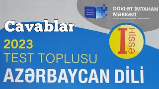 Azərbaycan Dili yeni test toplusu cavabları 1ci hissə 2023 DİM [upl. by Avehsile]