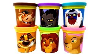 quotThe Lion Kingquot Movie PlayDoh Can Heads and Surprise Toys Rafiki Shenzi and Pumbaa [upl. by Aihseket513]