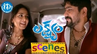 Lakshyam Movie Scenes  Yashpal Sharma Anushka Bike Accident Scene [upl. by Seltzer]