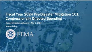 PreDisaster Mitigation 101 [upl. by Gillian]