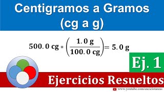 Centigramos a Gramos cg a g  Parte 1 [upl. by Tinya821]