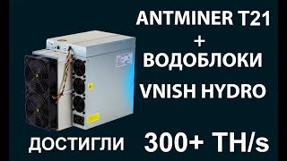 Абсолютный лидер в классе Antminer T21 на водоблоках VNISH HYDRO разогнали до 310 Ths [upl. by Marabel661]