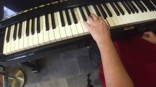 C harmonic minor scale  2 octaves on piano  left hand [upl. by Yeloc]