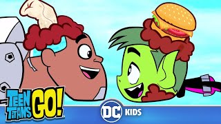 Teen Titans Go em Português  Guerra de Comida  DC Kids [upl. by Asiak733]