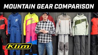 KLIM Mountain Gear  Product Comparison [upl. by Annitsirhc]