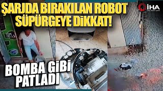 Şarja Takılı Robot Süpürge Patladı [upl. by Leamhsi372]