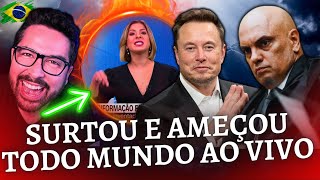 Elon Musk dribla censura de Moraes Daniela Lima surta e faz AMEAÇA ao vivo [upl. by Misti]