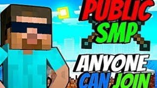 Minecraft public smp Java editionpocket edition anyone can join minecraft livestream gamerfleet [upl. by Heidt]