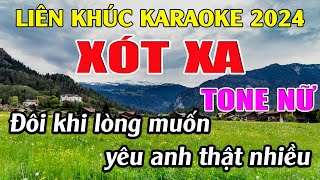 Liên Khúc Bolero Tone Nữ Dễ Hát  Karaoke Xót Xa  Karaoke Tuyệt Phẩm [upl. by Lowell]