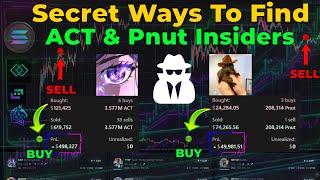 Secret Ways To Find ACT amp Pnut Insiders amp Copy Trade Them  How To Find Profitable Telegram Callers [upl. by Teak]