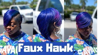 Detailed Quick Weave Faux Hawk  Sensual iRemy [upl. by Rellia]