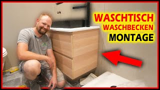 Anleitung Waschtisch amp Waschbecken montieren  DIY Badezimmer  Home Build Solution [upl. by Aicssej]