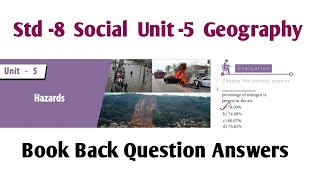 Hazards 8th standard book back answers  8th std social unit 5 geography question answers [upl. by Barton670]