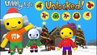 WE UNLOCKED 7 CHRISTMAS OUTFITS IN WOBBLY LIFE FESTIVE CHRISTMAS UPDATE [upl. by Letsou201]