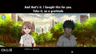 Eng Sub Misaka Mikoto give the thanks to Kamijou Touma [upl. by Annoerb]