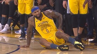 DeMarcus Cousins Quad Injury  Game 2  Clippers vs Warriors  2019 NBA Playoffs [upl. by Jamel]