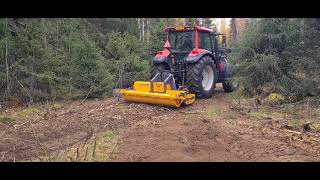 MeriCrusher MJ23 ST forestry tiller and mulcher crushing of stumps and harvesting left overs [upl. by Jarek]