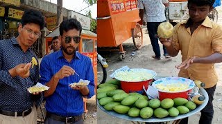 Aam or Sour Mango with naam jim recipe Tasty Masala aam or spicy mix green mango fruits of Dhaka [upl. by Randa316]