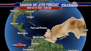 Caribbean Update More Saharan dust heads for the islands [upl. by Fortna850]