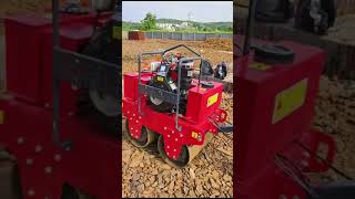 Walk behind double drum roller With 10HP Greaves Engine For more details Contact 9325431462 [upl. by Nylrak]