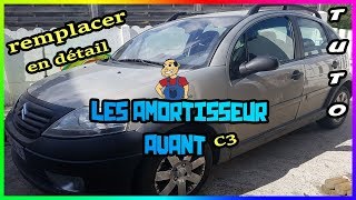 🔧tuto 🔧 remplacer 😉❗️ les amortisseur avant C3 en détail ✌🏼❗️❗️❗️ [upl. by Jelene669]