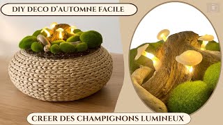 DIY DECO DAUTOMNE  CREER DES CHAMPIGNONS LUMINEUX [upl. by Gyasi]