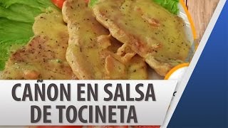 Cañón en Salsa de Tocineta  Recetas de comida [upl. by Niwde573]