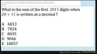 A Collection of Maths Problem Solving Questions368 Numbers  Number Theory [upl. by Francisco]