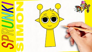 Como Dibujar a SIMON de SPRUNKI INCREDIBOX  paso a paso  how to draw simon [upl. by Ellered]