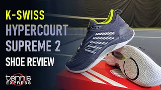 KSwiss Hypercourt Supreme 2 Tennis Shoe Review  Tennis Express [upl. by Lasley]