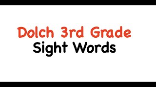 Dolch 3rd Grade Sight Words Slideshow [upl. by Meingolda]