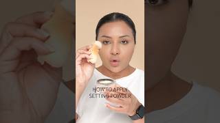 How To Apply Setting Powder for LONGLASTING MAKEUP shorts [upl. by Olin]