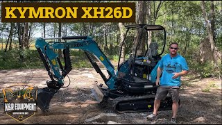 KYMRON XH26D Mini Excavator w Yanmar Engine  Digging amp Lifting [upl. by Platas72]