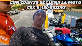 con cuanta GASOLINA se LLENA MI GSXS 150 SUZUKI [upl. by Anitsahs]