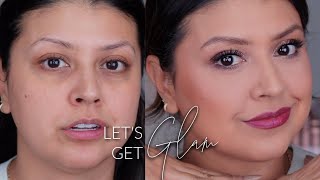 Holiday Glam Makeup Tutorial  Flawless Skin amp Shimmer Eyes [upl. by Ynnatirb]