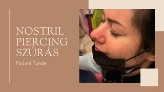 Nostril piercing szúrás [upl. by Odelia]