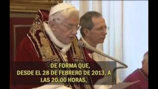 Renuncia del Papa Benedicto XVI Subtitulada en Español [upl. by Ardnak]