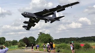 Screaming Loud B52 Bombers Landing at RAF Fairford UK [upl. by Ashly]