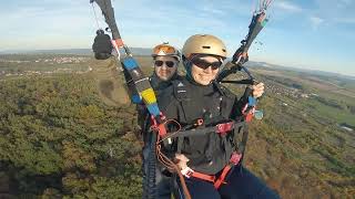 Tandem paragliding flight  Csolnok  20102024 [upl. by Llechtim]